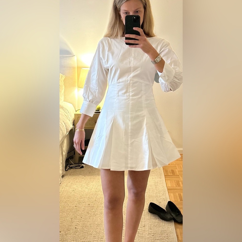 Hill House Home White Pleated Dress